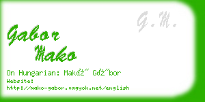 gabor mako business card